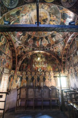 Agia Trias (Holy Trinity) Manastırı - Meteora - orta Yunanistan - Europe ana Şapel iç