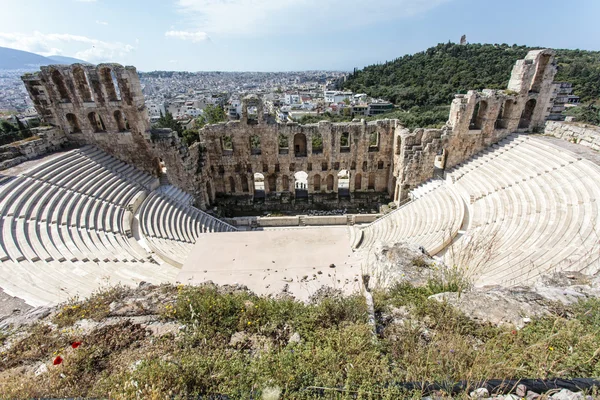 Intérieur du théâtre grec antique Odéon d'Hérodes Atticus à Athènes, Grèce, Europe — Photo