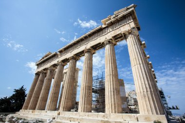 Harabeleri antik Yunan Parthenon Tapınağı - Akropol - Atina - Yunanistan - Avrupa