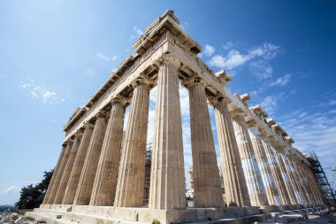 Harabeleri antik Yunan Parthenon Tapınağı - Akropol - Atina - Yunanistan - Avrupa