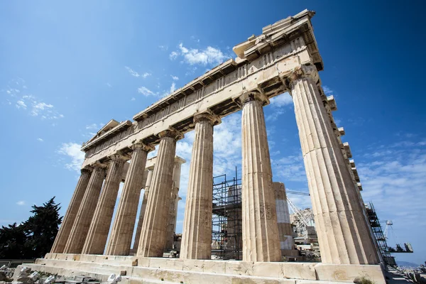 Ruinas del antiguo templo griego del Partenón - Acrópolis - Atenas - Grecia - Europa — Foto de Stock