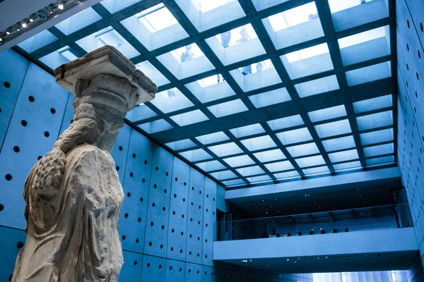 Ancient female statues from the Acropolis inside the Acropolis Museum - Athens - Greece - Europe — Stock Photo, Image