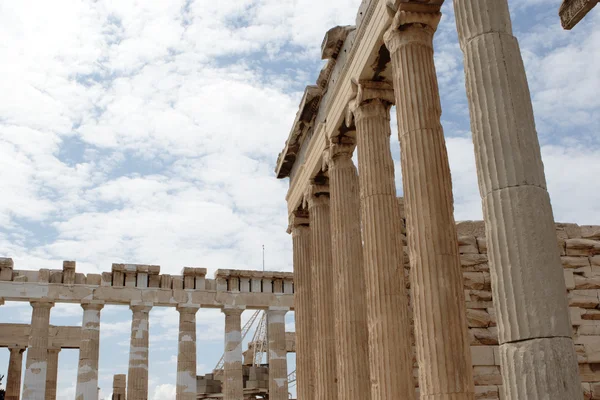 Ruins of the Erechtheion temple inside of the Acropolis - Athens - Greece - Europe — Stock Photo, Image