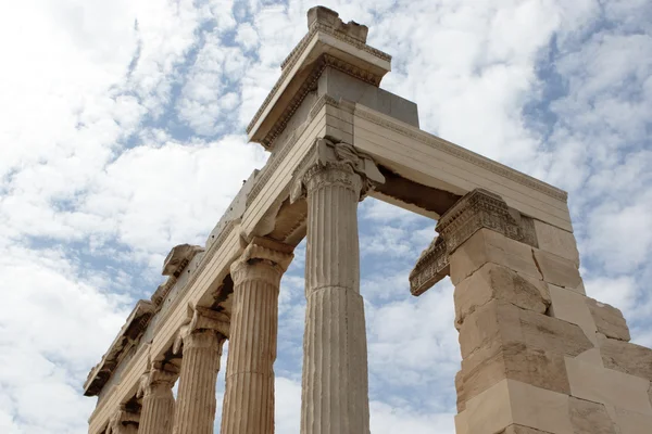 Ruins of the Erechtheion temple inside of the Acropolis - Athens - Greece - Europe — Stock Photo, Image