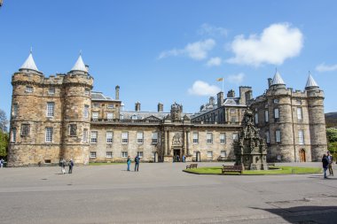 Cephe Holyrood Sarayı (palace Queen Mary) Edinburgh, İskoçya, Birleşik Krallık