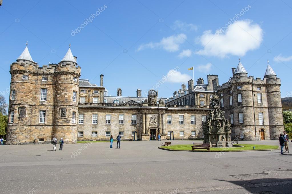 Facade of Holyrood Palace (palace of Queen Mary) in Edinburgh, Scotland