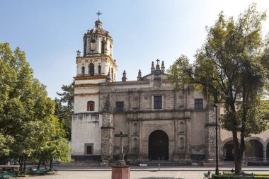 San Juan Bautista Kilisesi ve Manastırı Centro de Coyoacan, Mexico City, Mexico, Kuzey Amerika 'daki ana kilisedir.