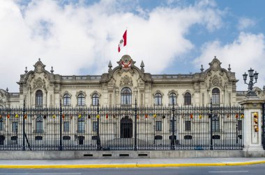 Peru Hükümet Sarayı, (Palacio de Gobierno), Plaza Belediye Başkanı, Lima, Peru, Güney Amerika