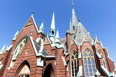 Facade of the Oscar Fredrik church, a neo-Gothic church in Gothenburg - Sweden clipart