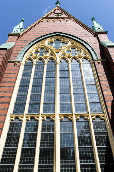 Fassade der oscar fredrik church, einer neugotischen Kirche in Göteborg - Schweden — Stockfoto