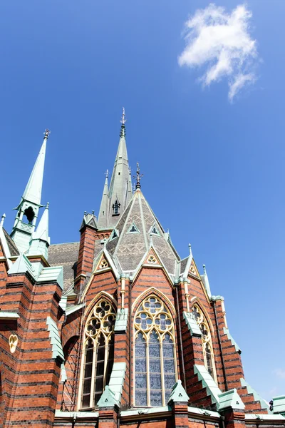 Cephe Oscar Fredrik kilise, bir neo-Gotik kilise Göteborg - İsveç — Stok fotoğraf