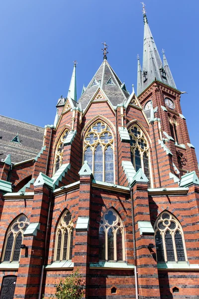 Facade of the Oscar Fredrik church in Gothenburg - Sweden — Stock Photo, Image