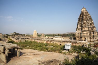 Resul veya Hampi, Karnataka, Hindistan bir Unesco Dünya Mirası site Pampapathi Tapınağı