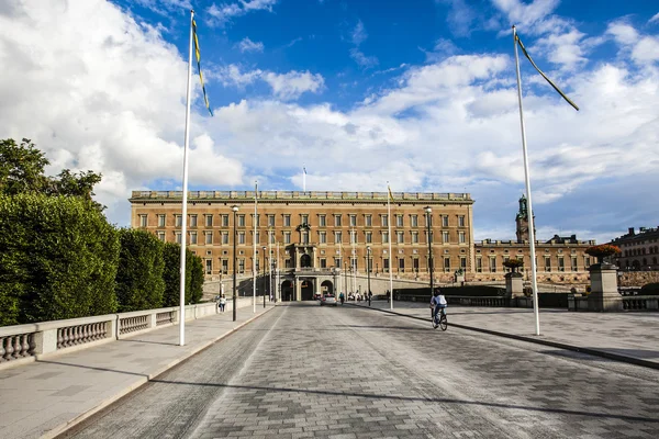 Palácio Real (Kungliga Slottet) em Gamla Stan, Estocolmo, Suécia — Fotografia de Stock