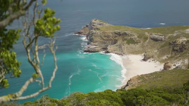 Spettacolare spiaggia di Bordjiesrif a Vasco Da Gama Cross. Capo di Buona Speranza, attrazione turistica più popolare, vicino a Città del Capo nella penisola del Capo, Western Cape, Sud Africa. — Video Stock