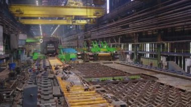 Heavy Industry çelik üretim fabrikası. Petrol, Gaz ve Yakıt Boru Hattı Taşımacılık Tesisi. Hava görünümü.