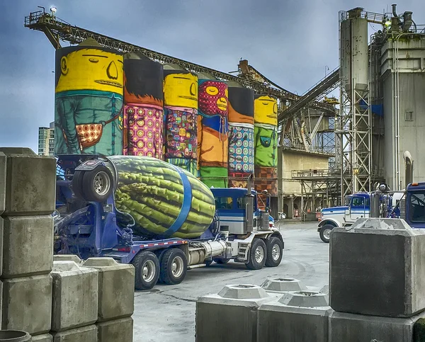 Průmysl betonových nákladních automobilů — Stock fotografie
