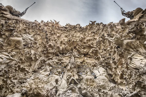 Facciata della Natività sulla Sagrada Familia — Foto Stock