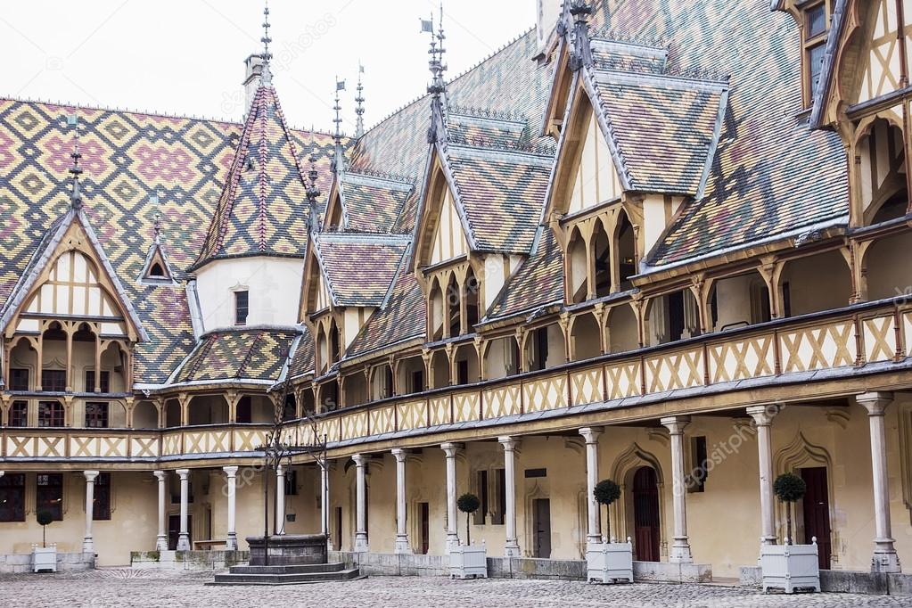 Inner Courtyard At Hospices de Beaune