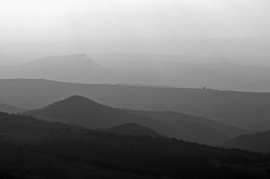 Val d 'Orcia' da manzara, Castiglione d 'Orcia, Toskana, İtalya yakınlarında..
