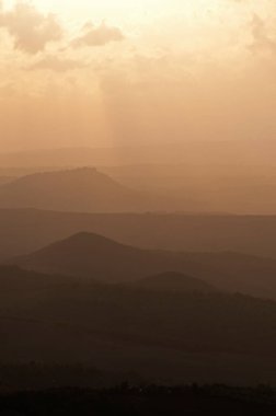 Val d 'Orcia' da manzara, Castiglione d 'Orcia, Toskana, İtalya yakınlarında..