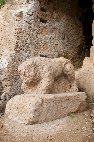 Citta Del Tufo Régészeti Etruscans Park Toszkána Olaszország — Stock Fotó