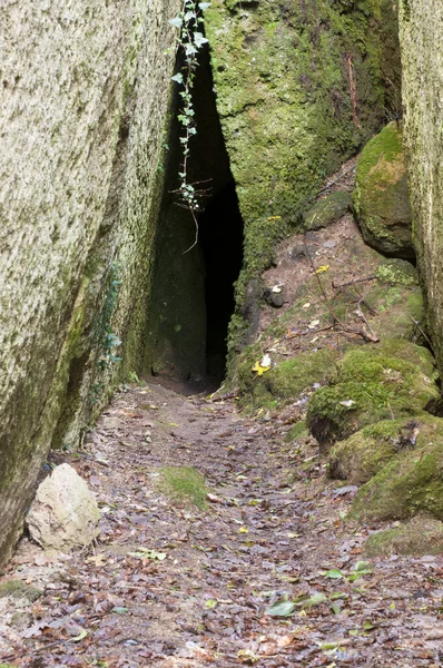 Citta Del Tufo Régészeti Etruscans Park Toszkána Olaszország — Stock Fotó