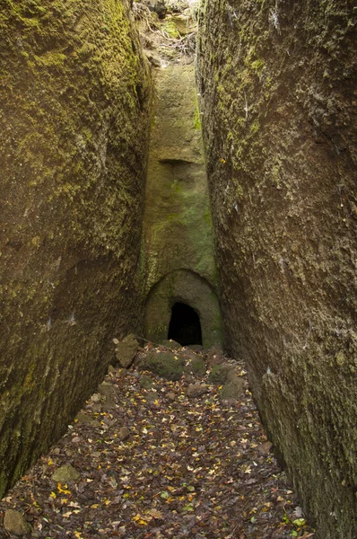 Citta Del Tufo Archaeological Etruscans Park Tuscany Italy — 스톡 사진