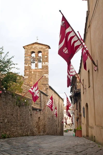 Talya Toskana Montalcino Daki Çan Kulesi — Stok fotoğraf