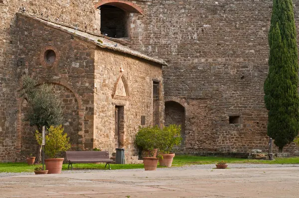 Kasteel Montalcino Toscane Italië — Stockfoto