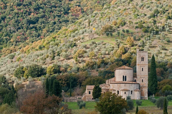 Abbey Sant Antimo Montalcino Tuscany Italy — стоковое фото