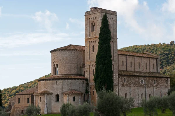 Montalcino Yakınlarındaki Sant Antimo Manastırı Tuscany Talya — Stok fotoğraf