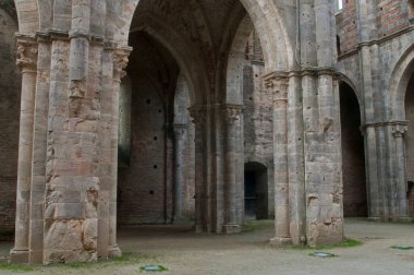 İtalya, San Galgano Manastırı 'nın kalıntıları