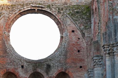 İtalya, San Galgano Manastırı 'nın kalıntıları