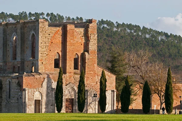Ruïnes Van Abdij Van San Galgano Italië — Stockfoto