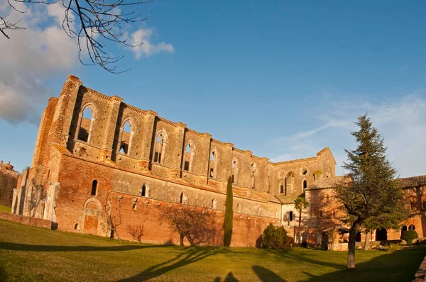 Ruïnes Van Abdij Van San Galgano Italië — Stockfoto