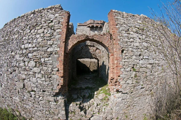 Ruinas Del Antiguo Castillo Medieval Piedra —  Fotos de Stock