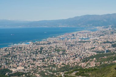 Ceneviz şehrinin güzel manzarası, Liguria, İtalya.