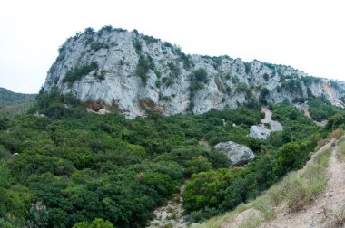 Cala Goloritze yakınlarındaki manzara (Sardunya manzarası)