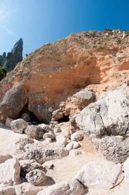 Cala Goloritze yakınlarındaki manzara (Sardunya manzarası)