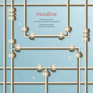 Metal boru mavi arka plan