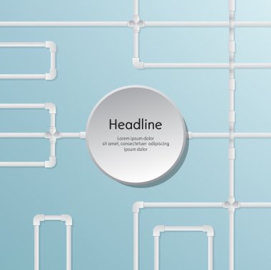 Metal plastik boru ve pil arka plan