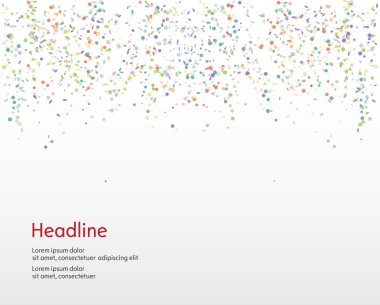 Arka plan. Serpentine ve konfeti.