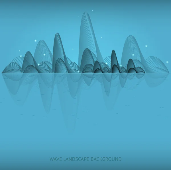 Wave landscape background. — Stock Vector