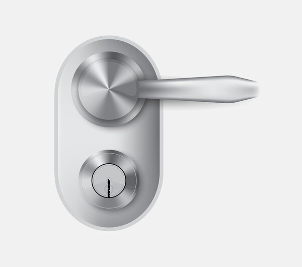 Металлическая дверная ручка
.