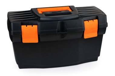 İzole edilmiş beyaz bir arkaplanda inşaat kutusu.