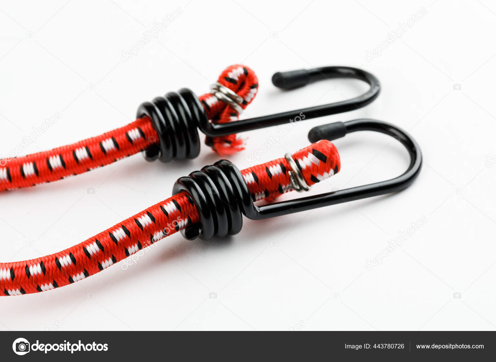 Elastic Rubber Rope Hook End White Background — Stock Photo © FussSergei  #443780726