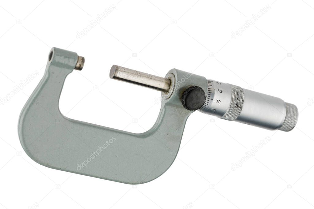 Micrometer isolated on a white background