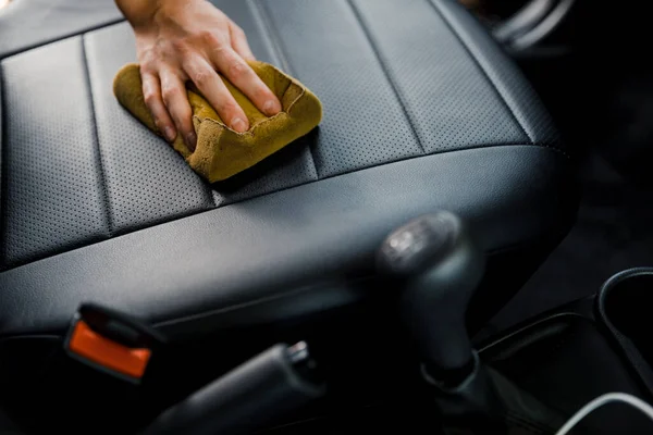 Serviços Detalhamento Carro Limpar Interior Carro Limpeza Assentos Auto — Fotografia de Stock