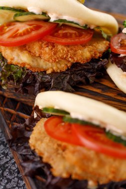 Tasarımcı soslu buğday ekmeği. Vietnam mutfağı konsepti. Durgun hayat.